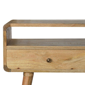 Curved Chestnut Console Table