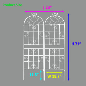 Metal Garden Rustproof Trellis For Climbing Plants Outdoor Flower Support