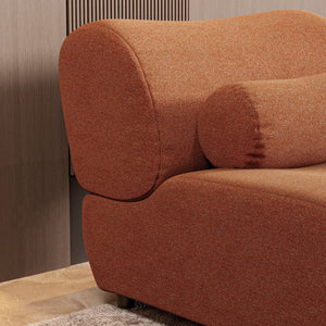 1 Piece Luxury Chenille Fabric Modular Sofa With Spring Cushions & Hidden Legs