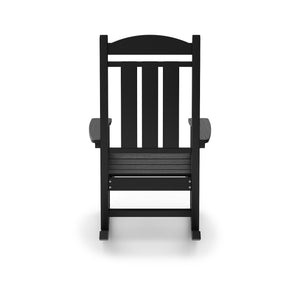 Traditional Porch Rocker Classic HDPE Poly Lumber For Porch, Patio, And Garden Comfort