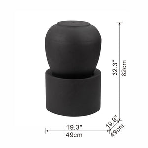 Heavy Outdoor Cement Fountain Antique, Cute Unique Urn Design Water Feature For Home Garden