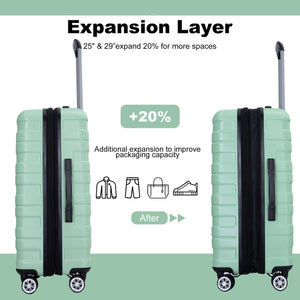 3 Piece Luggage Sets Lightweight & Durable Expandable Suitcase With Two Hooks