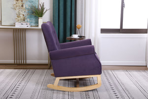 Modern Rocking Chair, Upholstered Accent Chair For Nursery, Small Contemporary Rocke