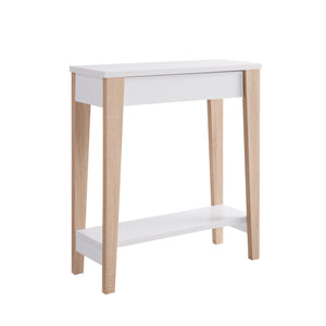 Modern Two Toned Console With Two Shelves