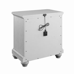 Mariano - 3 Drawer Nightstand With USB - Gray
