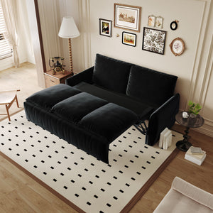 Pull Out Sofa Bed, 3 Seat Convertible Sleeper Sofa With 2 In 1 Pillow And Blanket Set