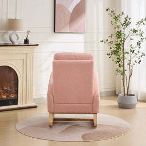 Rocking Glider Chair With High Back And Side Pocket