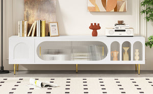 Modern TV Stand With 3 Shelves And 2 Cabinets