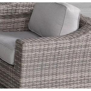 Elegant Swivel Patio Chair With Luxurious Cushions Perfect For Outdoor Relaxation (Set of 2) - Gray Mix