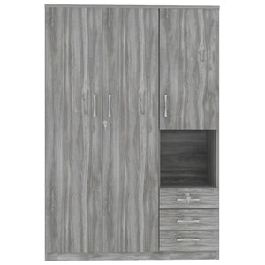 2 Doors Wardrobe Storage For Bedroom With Shelves And 3 Drawers