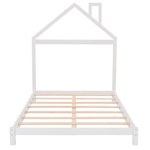 Platform Bed With House Shaped Headboard