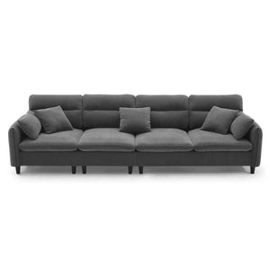 Modern Convertible Sectional Sofa L Shaped Reversible Couch Set With Free Pillows 5 Seat Cloud With Ottoman