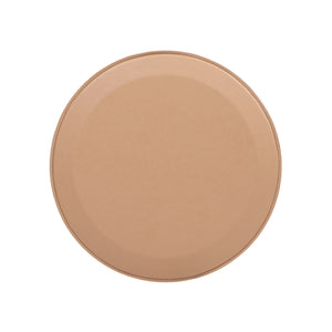 Mode - Leatherette Round C-Shaped Sofa Side Table - Saddle Brown