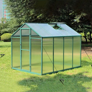 Polycarbonate Walk-In Greenhouse, Raised Base For Outdoor In All Season