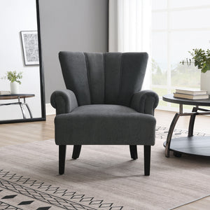 Modern Accent Arm Chair With Channel Back