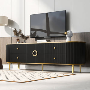 Modern TV Stand With 4 Drawers And 1 Cabinet