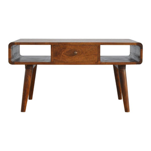 Solid Wood Curved Coffee Table