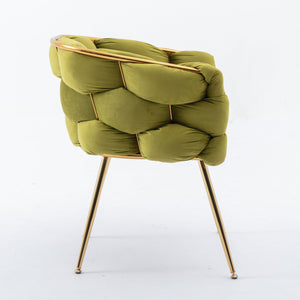 Luxury Modern Simple Leisure Velvet Single Sofa Chair Bedroom Lazy Person Household Dresser Stool Manicure Table Back Chair