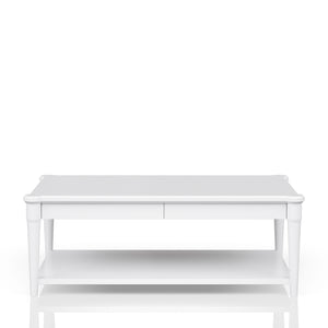 Cocktail Table With Two Storage Drawers And Casters