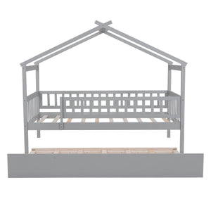 Creativity House Bed With Twin Size Trundle