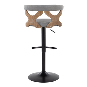 Gardenia - Contemporary Adjustable Barstool & Swivel With Rounded T Footrest (Set of 2)