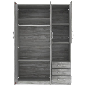 2 Doors Wardrobe Storage For Bedroom With Shelves And 3 Drawers