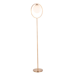 Moon - Contemporary Floor Lamp - Gold / Frosted