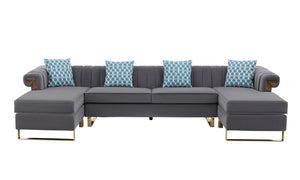 Maddie - Velvet Sectional Sofa