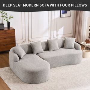 Combined Sofa With 4 Pillows