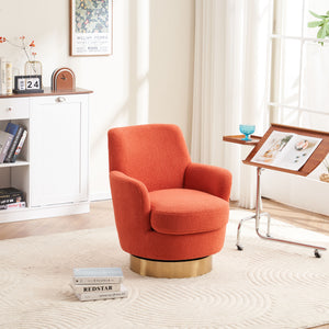 Teddy Swivel Barrel Chair, Swivel Accent Chairs Armchair For Living Room