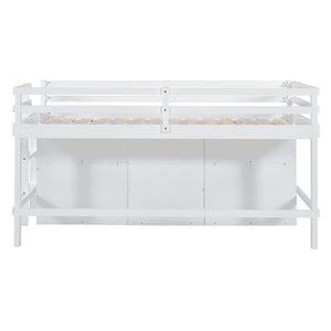 Loft Bed With 4 Drawers, Underneath Cabinet And Shelves