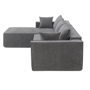 Free Combination Minimalist Style Modular Sectional, Wrinkle Resistant Couch Set L Shaped Compressed Sofa For Living Room
