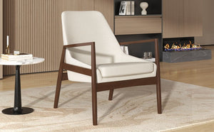 Mid-Century Modern Accent Armchair With High Back