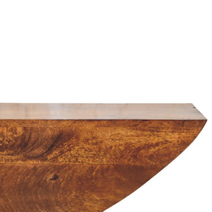 Crescent Floating Wall Shelf - Brown