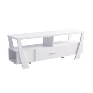 Contemporary TV Stand With 4 Shelves And 1 Drawer