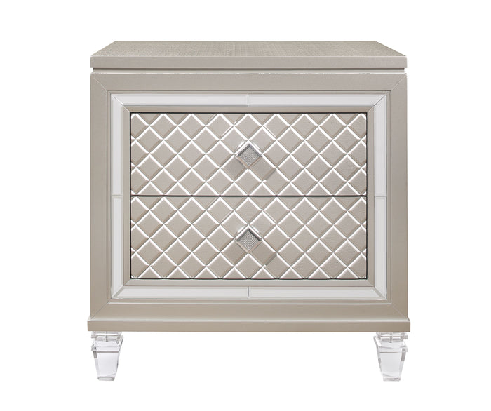 Cross - Glam Nightstand - Champagne