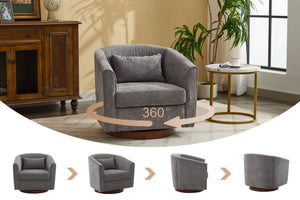Swivel Accent Chair For Living Room, Sofa Chairs With Base Side For Living Room
