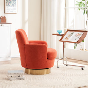 Teddy Swivel Barrel Chair, Swivel Accent Chairs Armchair For Living Room