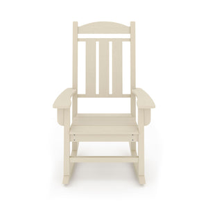Traditional Porch Rocker Classic HDPE Poly Lumber For Porch, Patio, And Garden Comfort