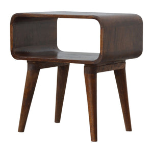 Minimalist Open Curved Nightstand