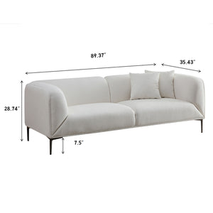 Modern Style Sofa With Solid Wood Frame And Cushions