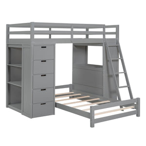 Bunk Bed With LED Light And USB Ports
