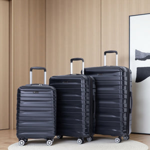 3 Piece Luggage Sets Lightweight & Durable Expandable Suitcase With Two Hooks