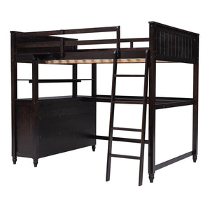 Loft Bed With Drawers With Desk And Shelves