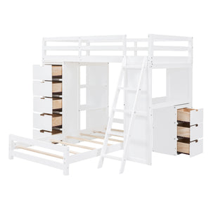 Bunk Bed With LED Light And USB Ports