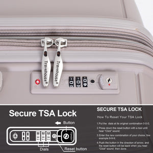 Expandable Hardshell Suitcase Double Spinner Wheels Luggage Sets