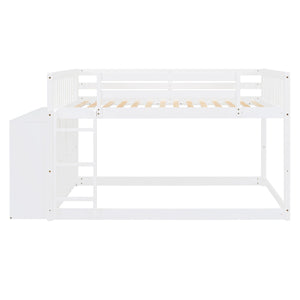 Bunk Bed With 4 Drawers And 3 Shelves