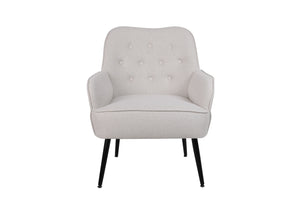 Modern Mid-Century Chair Linen Sherpa Armchair For Living Room