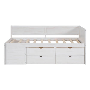 Daybed With Drawers And Shelves