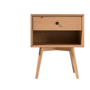 Mid Century Modern Single Drawer Nightstand